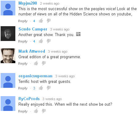 HIDDEN SCIENCE (YouTube comments)